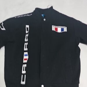 Black Camaro Jacket with Embroidered Logos